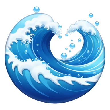 An ocean at a rolling boil with a lot of bubbles errupting from it sticker