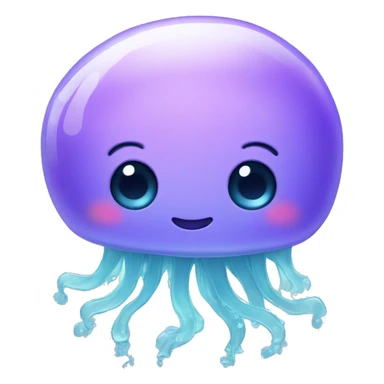cute kawaii baby jellyfish sticker