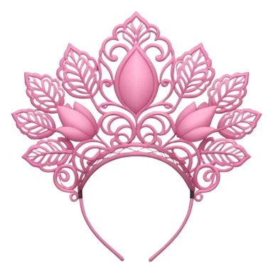 Pink dantel headpiece  sticker