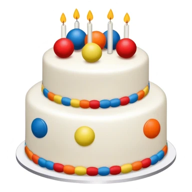 Birthday cake with softballs sticker