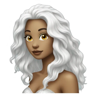 Beautiful mermaid White  sticker