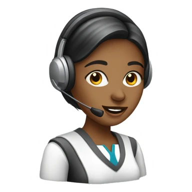 Female call centre worker sticker