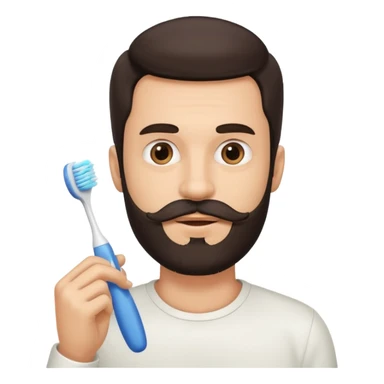 turn his beard into a tooth brush mushtache sticker