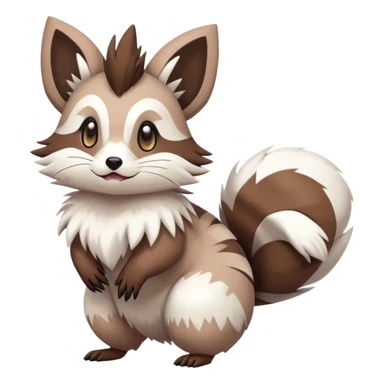 zigzagoon-linoone-furret-Fakémon-hybrid-creature (full body)  sticker
