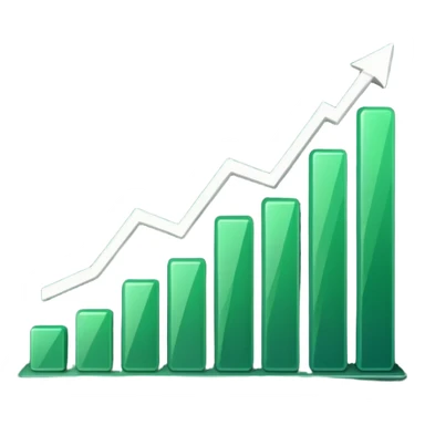 
dark green growth graph sticker