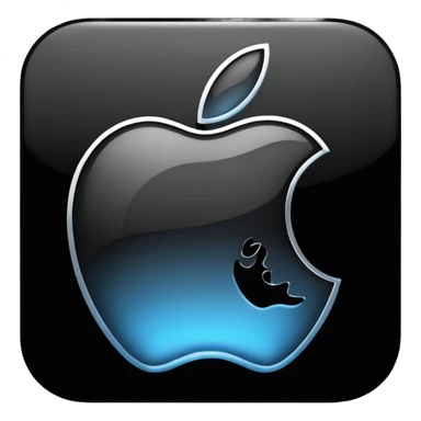 Apple logo negro sticker