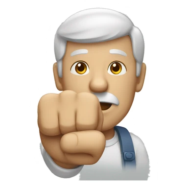 Grandpa shaking fist sticker
