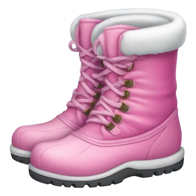 pink winter boots in the snow  sticker