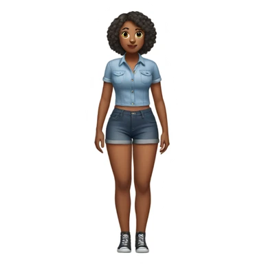 Girl with big thighs sticker