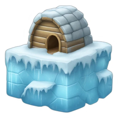 ice cube igloo sticker