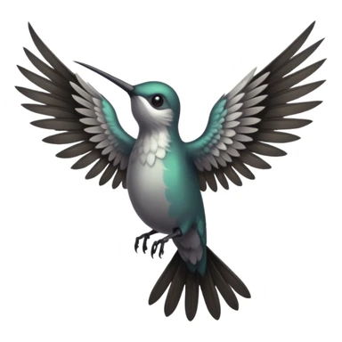 creppy demon like hummingbird with  creppy and very long wings   staring in your soul crepply and deadly  sticker