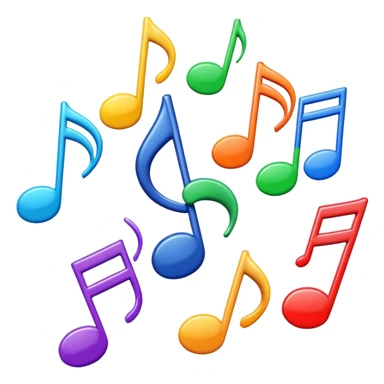 signos de musica de colores sticker
