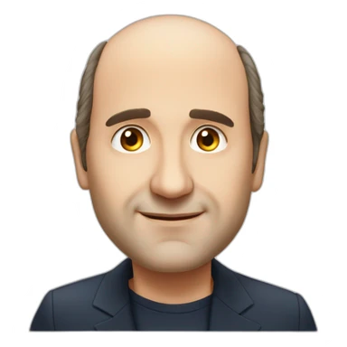 Xavier Niel from Free face big nose balding hair sticker