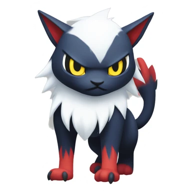 Edgy Cool Kawaii Litten-Absol-Pokémon Full Body sticker