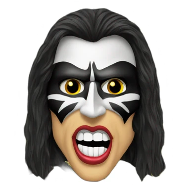 gene simmons kiss mask sticker