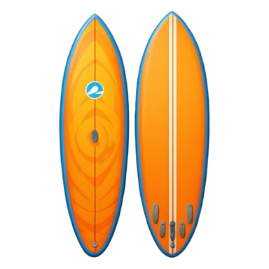 orange pattern surfboard sticker