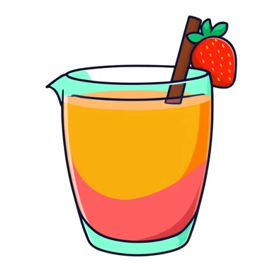 strawberry mint water next to cinnamon and orange water sticker