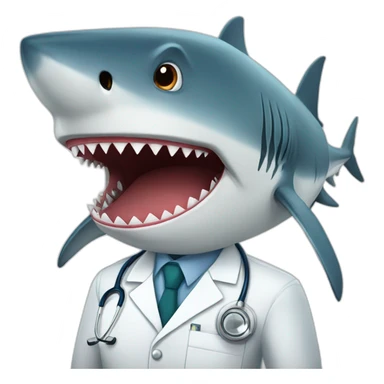 shark that thinks it's a doctor sticker