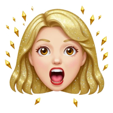 Glitter scream queen sticker