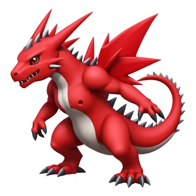  colorful dark Fakémon-Pokémon-Guilmon-Digimon-creature (full body) sticker