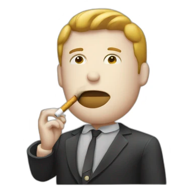 Homme fume cigarette sticker