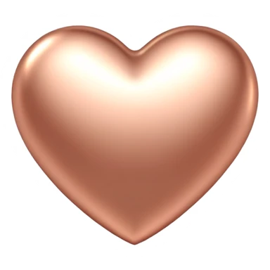 Glowing rose gold heart with soft light effect sticker