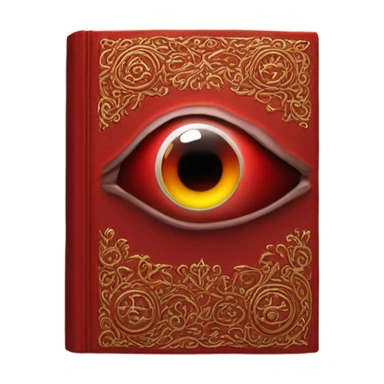 red magical book eye in middle sticker