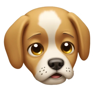 Sad dog crying  sticker