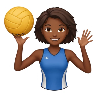 una chica morena jugando voleibol sticker