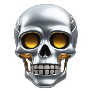 Skeleton made out of chrome sticker