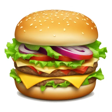Burger with no vegetables and cheese sticker