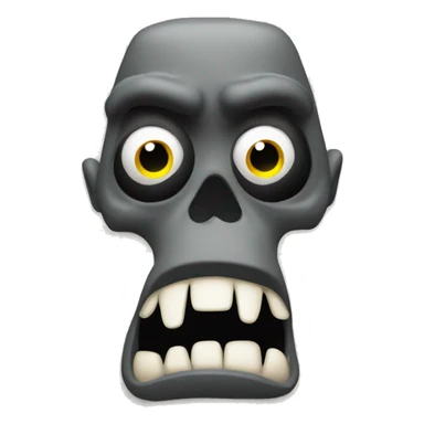 goofy danger warning sign monster sticker