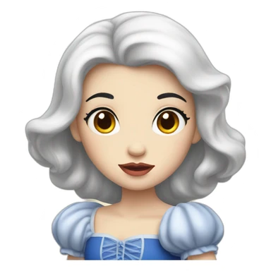 snowwhite with black hair sticker