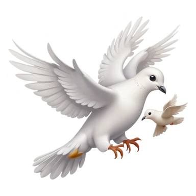 a dove flies with a letter in its paws sticker