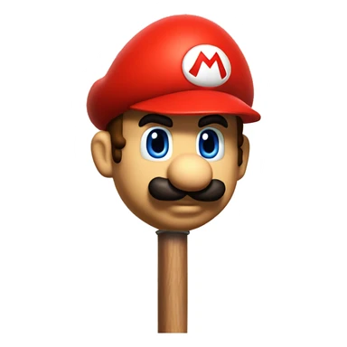Super Mario with a plunger in his hands sticker