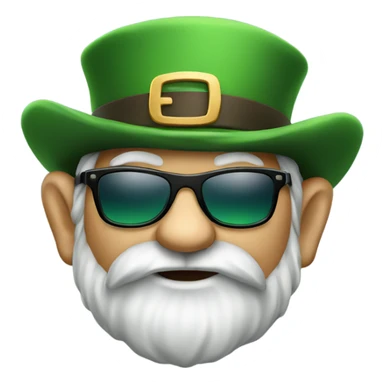 Leprechaun with sunglasses  sticker