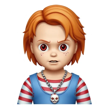 chucky horror neckless sticker