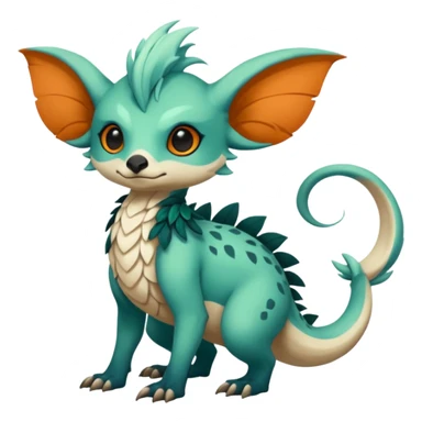 Cool cute fantasy Fionbri-Vernid-creature by griffsnuff & LiLaiRa & Falvie full body sticker