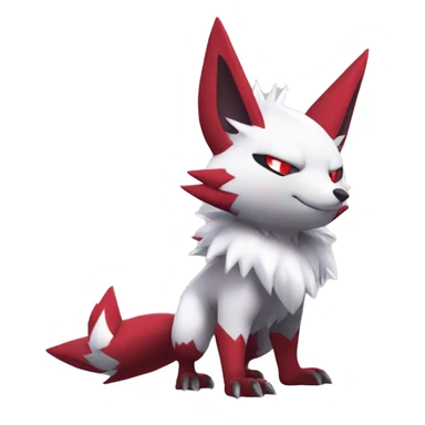 Cool Edgy Cute Chibi Shiny Zangoose-Zoroark-Fakemon-Pokémon Full Body Detailed High Quality sticker