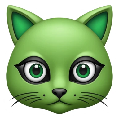 Gata con ojos verdes y negro sticker