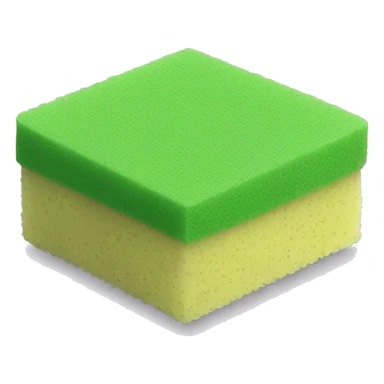 green flat square dish sponge sticker