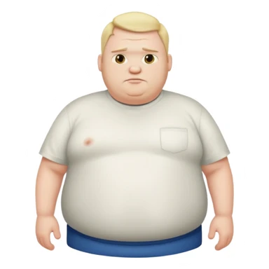 A super fat guy sticker