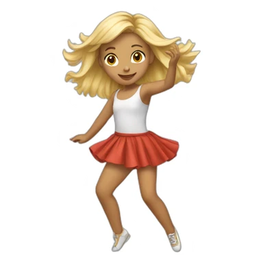 girl dance fair-haired sticker