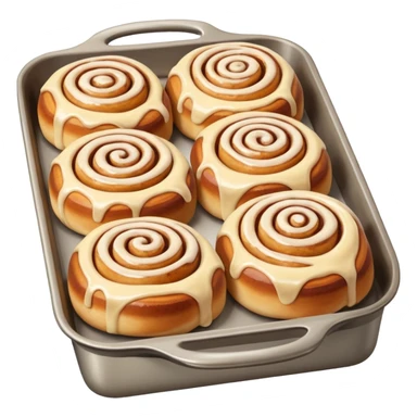 Cinnamon rolls in a tray sticker