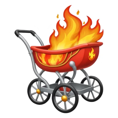 Stroller on fire sticker