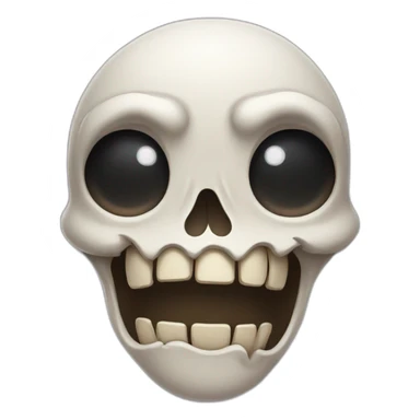 a funny skull is crying sticker