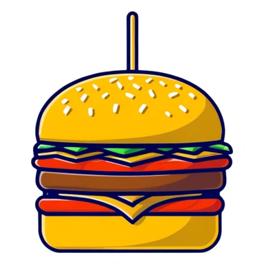 fancy gold-plated burger with gold leaf sticker