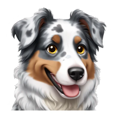 Blue Merle Australian shepherd happy sticker