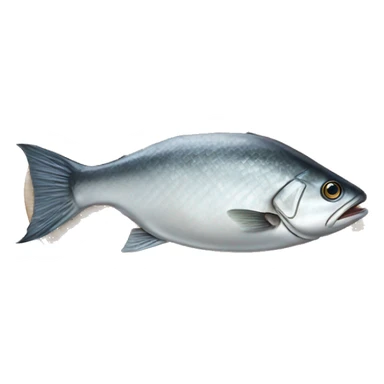 Pacific fish steak with the silver skin sticker