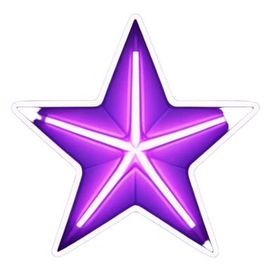 make a purple neon star sticker